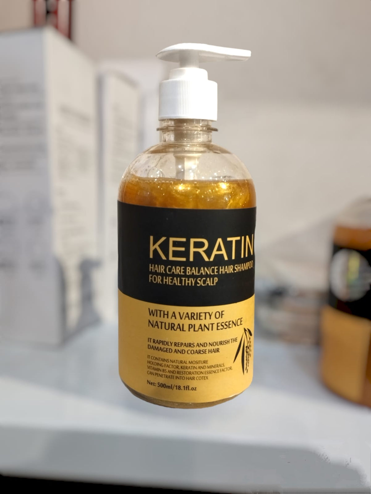 Keratin Hair Mask & Shampoo Hair Treatment–(500ml)